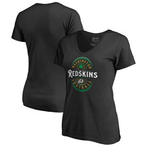 Women’s Washington Redskins Black Forever Lucky V-Neck T-Shirt